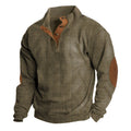 Men's Corduroy Stand Collar Jacket – Casual Outdoor Sweatshirt