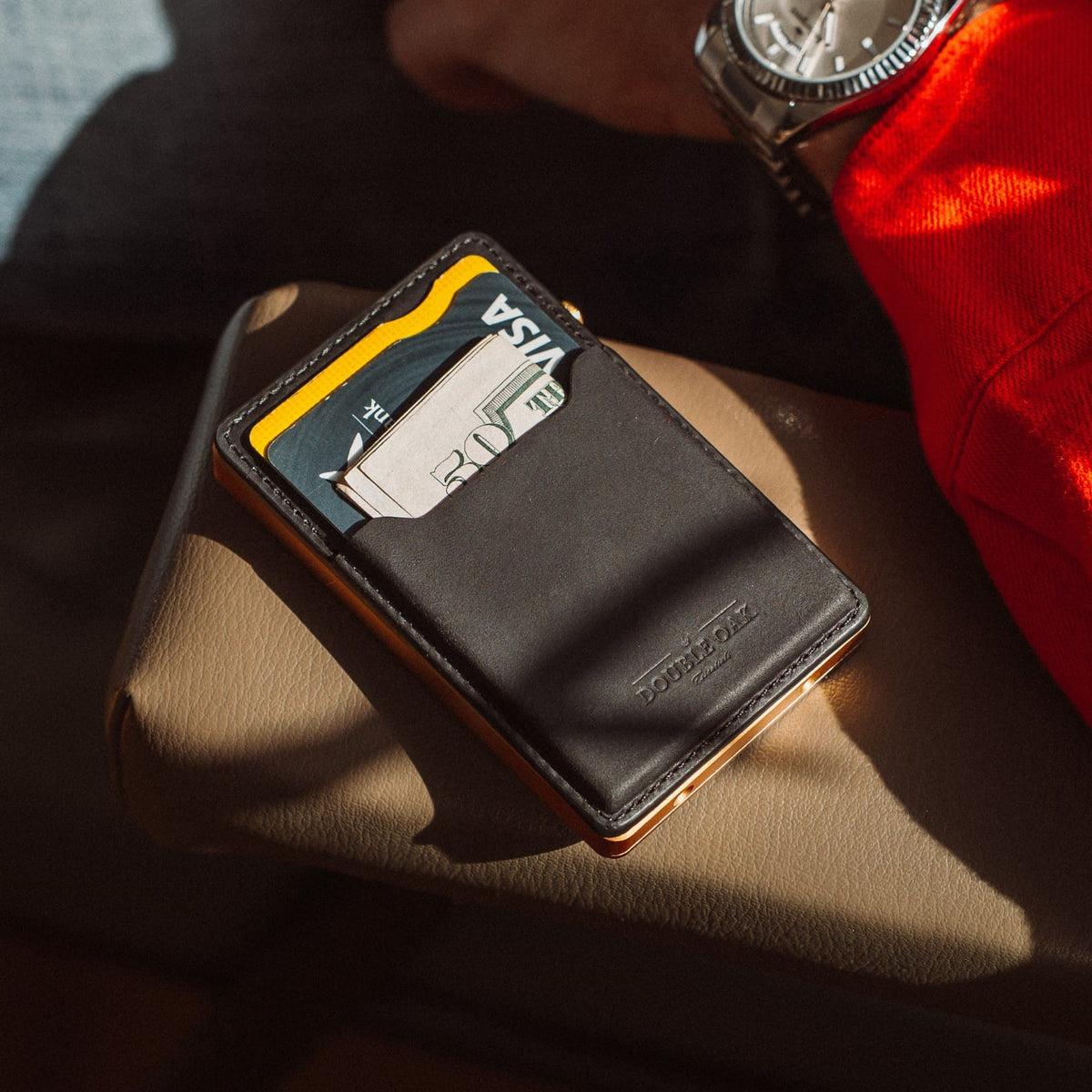 Double Oak Essentials Mod Wallet – Pop-Up Card Holder & Optional Attachments