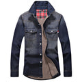 Men's Cotton Denim Shirt – Casual Long-Sleeve Jean Shirt for Fall