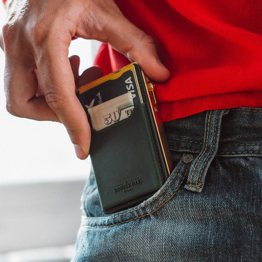 Double Oak Essentials Mod Wallet – Pop-Up Card Holder & Optional Attachments