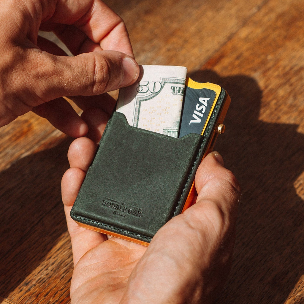 Double Oak Essentials Mod Wallet – Pop-Up Card Holder & Optional Attachments