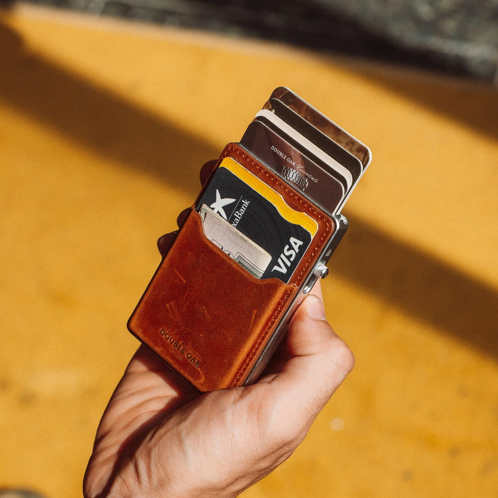 Double Oak Essentials Mod Wallet – Pop-Up Card Holder & Optional Attachments