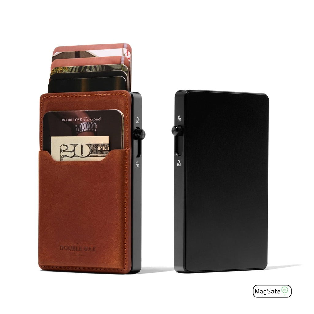 Double Oak Essentials Mod Wallet – Pop-Up Card Holder & Optional Attachments