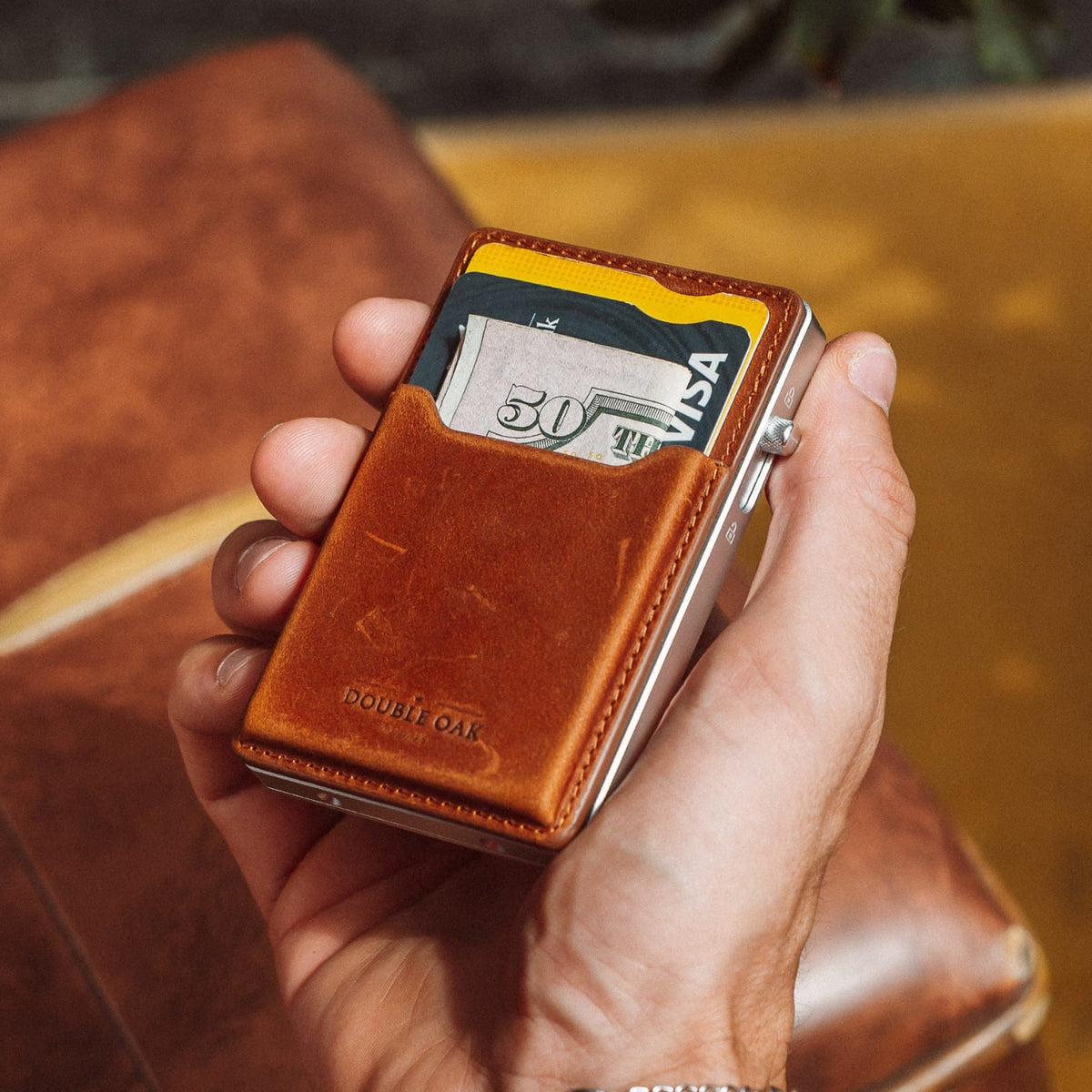 Double Oak Essentials Mod Wallet – Pop-Up Card Holder & Optional Attachments