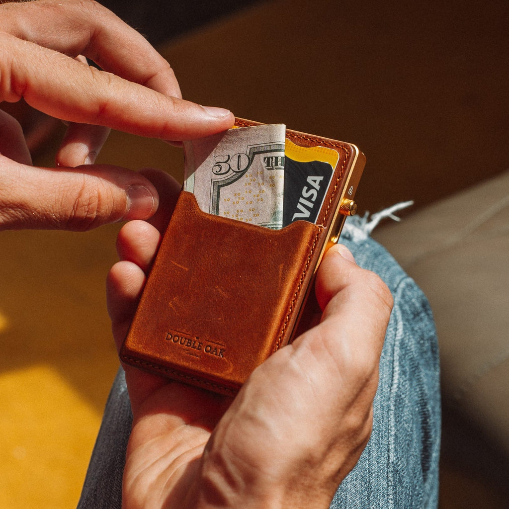 Double Oak Essentials Mod Wallet – Pop-Up Card Holder & Optional Attachments