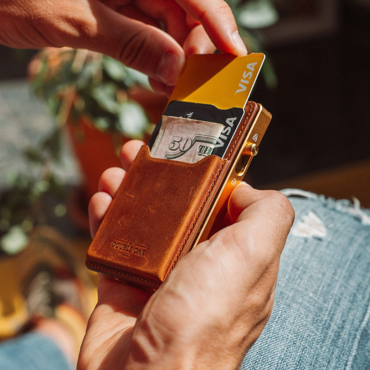 Double Oak Essentials Mod Wallet – Pop-Up Card Holder & Optional Attachments