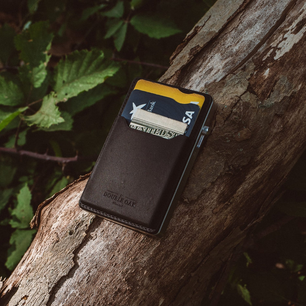 Double Oak Essentials Mod Wallet – Pop-Up Card Holder & Optional Attachments