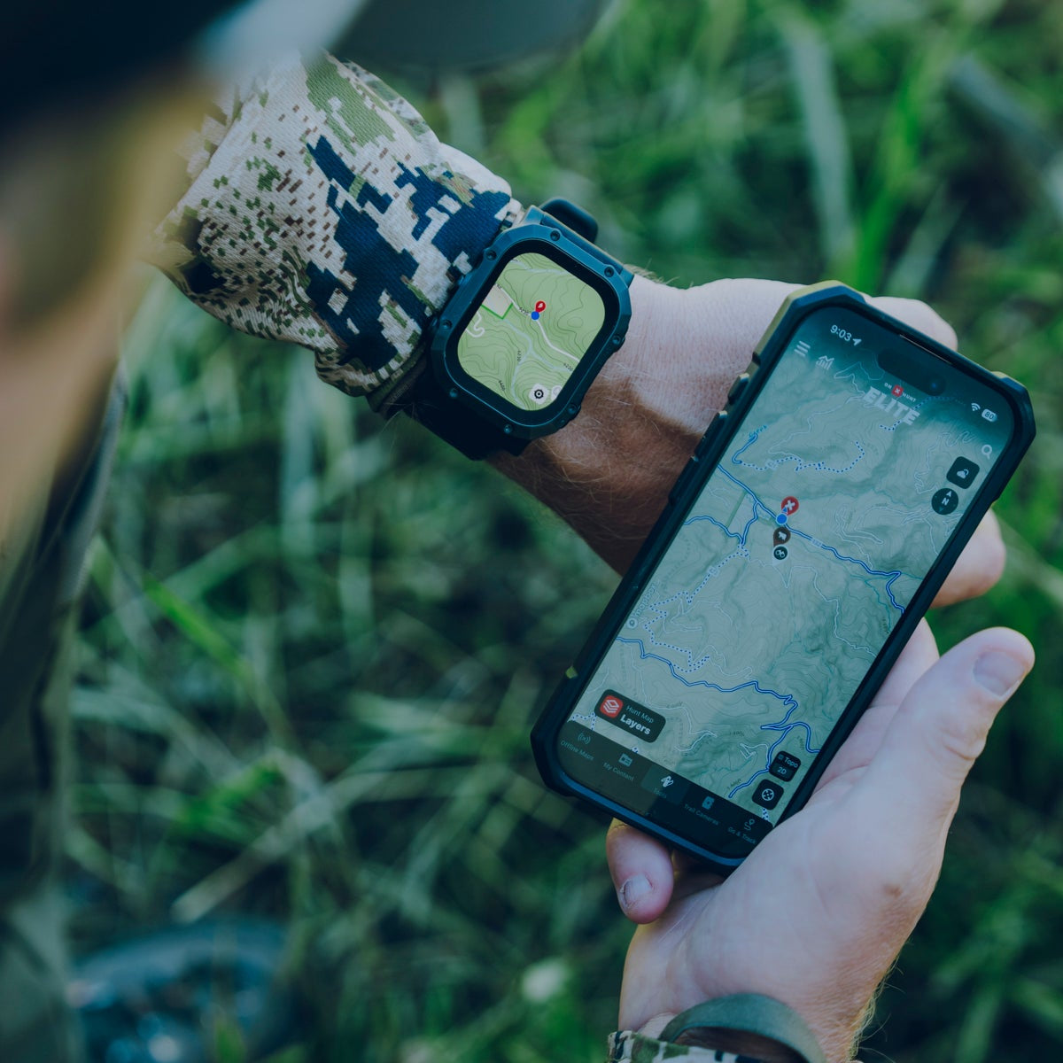Bridger Watch RECKON Outdoor Smartwatch – Offline Topo Mapping