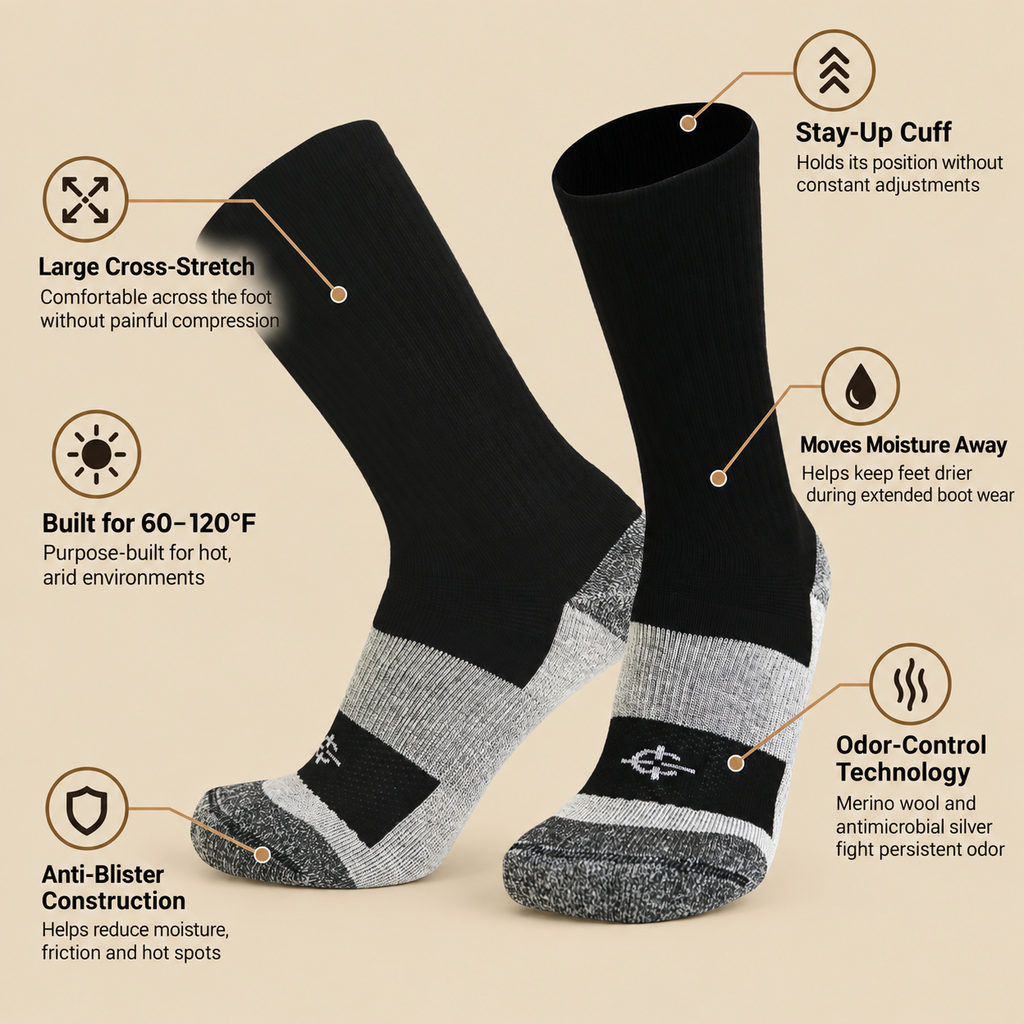 Covert Threads Desert Socks – Hot-Weather Military Socks