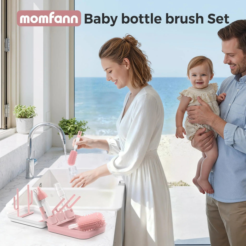 Momfann 8-in-1 Magnetic Baby Bottle Brush Set
