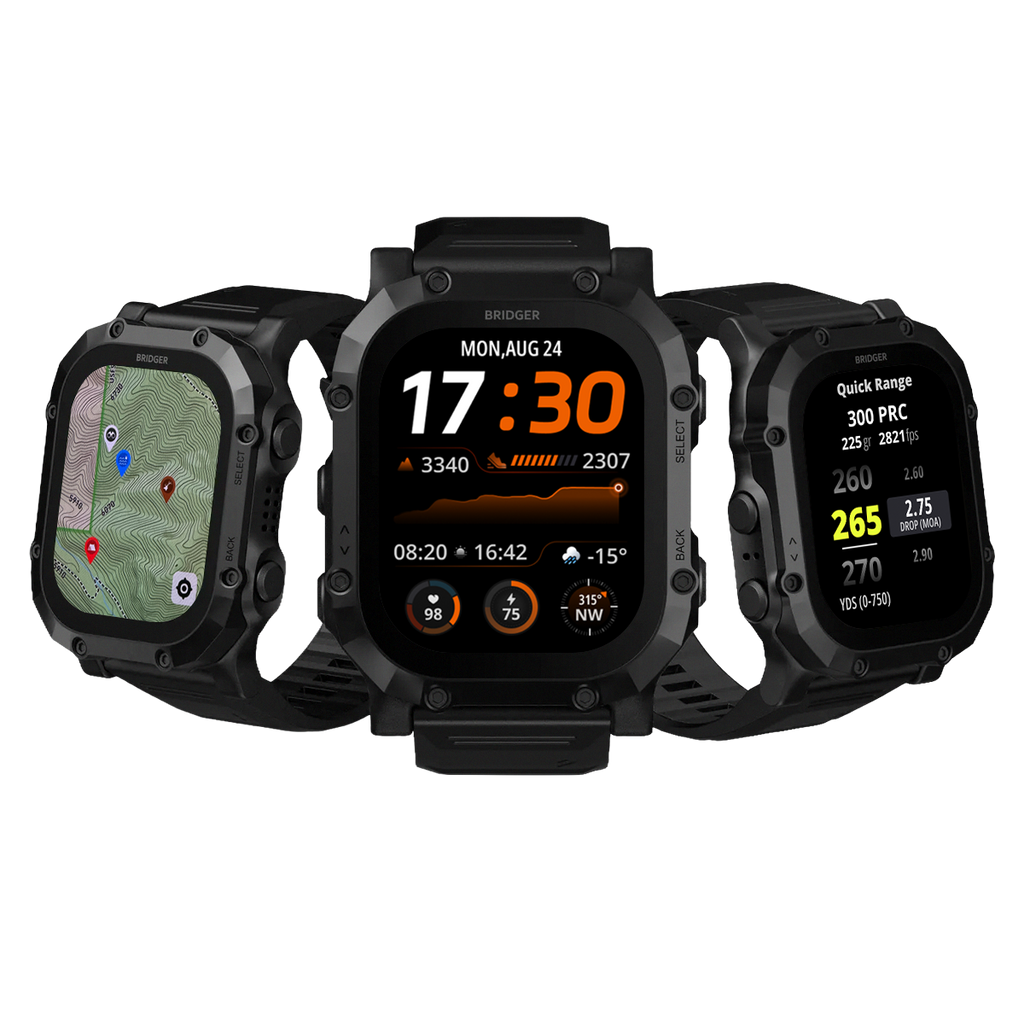 Bridger Watch RECKON Outdoor Smartwatch – Offline Topo Mapping