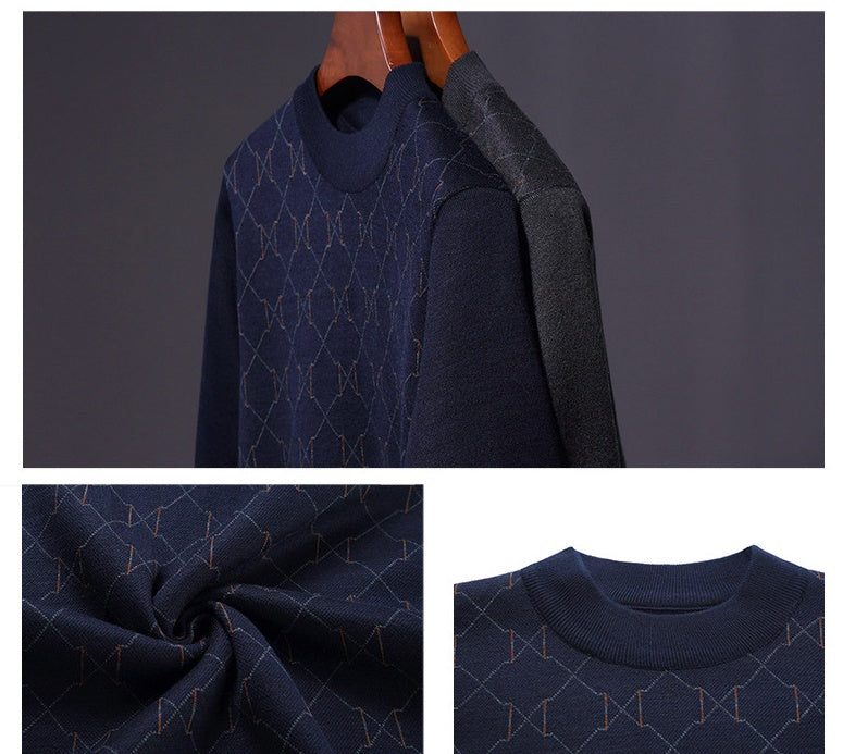 Men's Fleece Pullover Sweatshirt – Warm & Casual for Fall & Winter