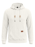 Men's Chunky Knit Hoodie – Cozy Textured Pullover for Fall & Winter