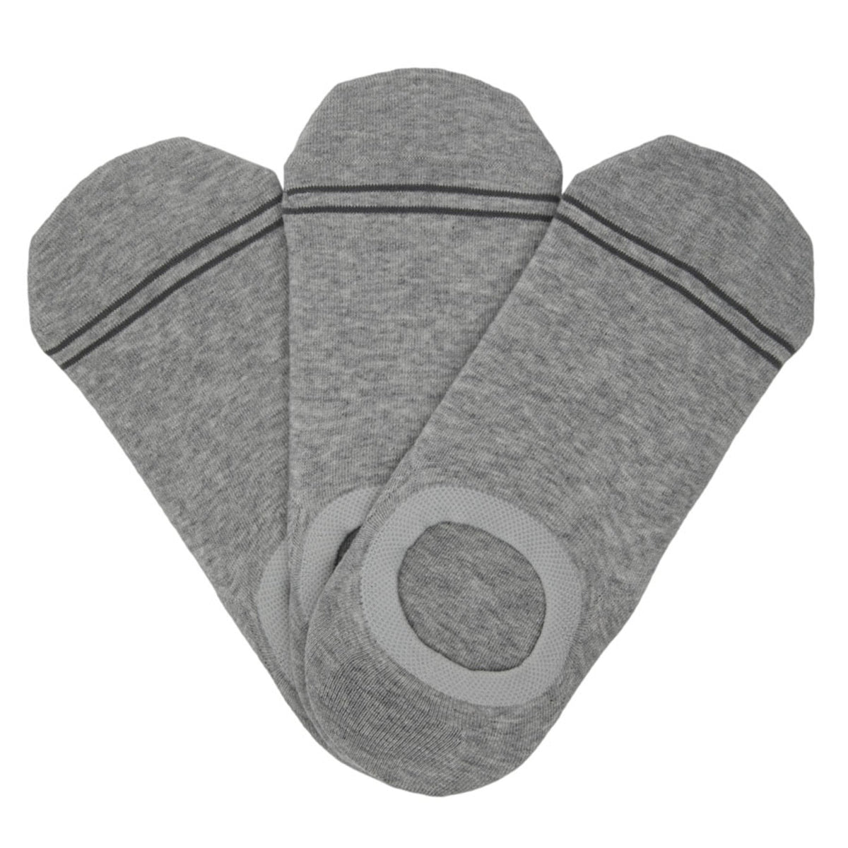 Grey  No Show Socks - 3 Pack