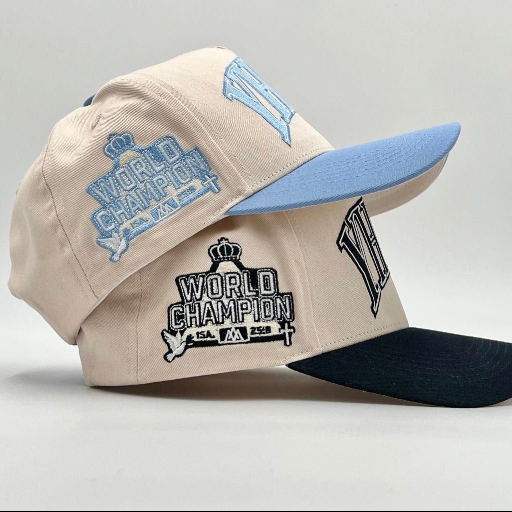 [PRE-ORDER - SHIPS OCTOBER 26TH] ‘YHWH’ Structured SnapBack - Cream/Baby Blue
