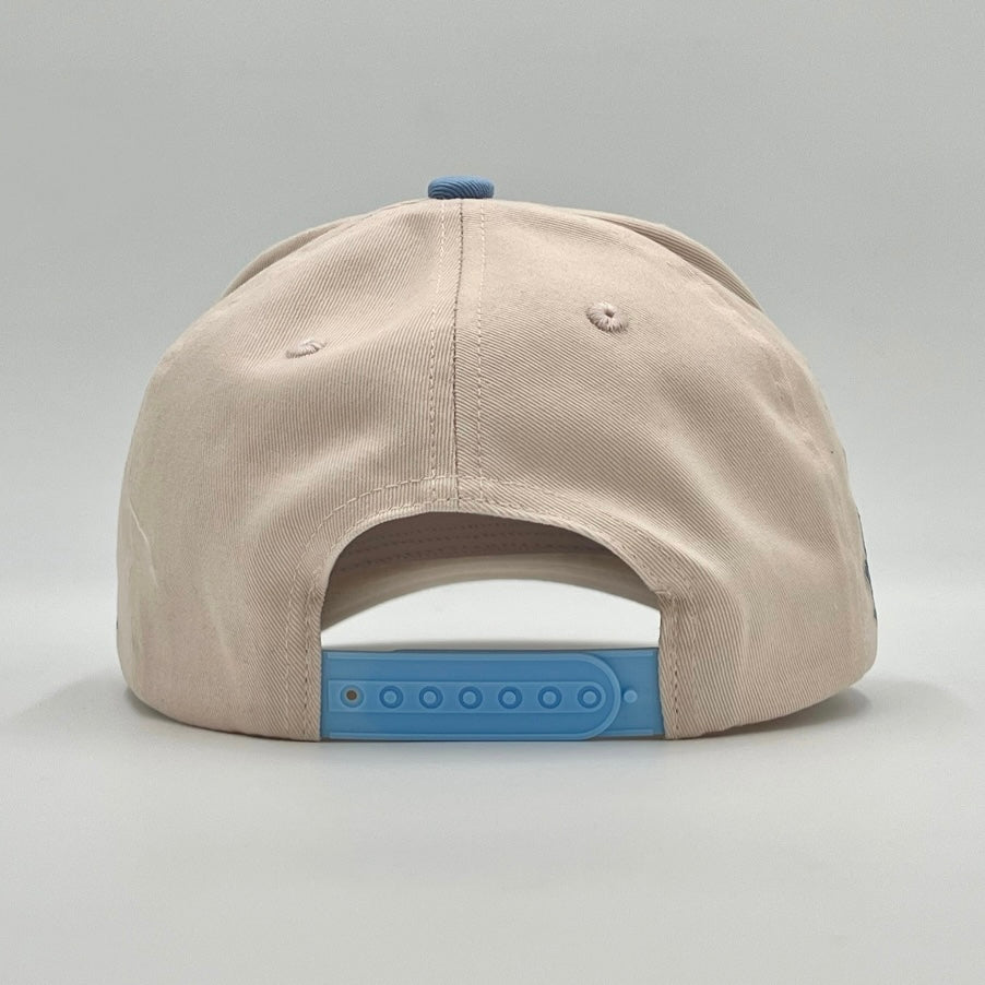 [PRE-ORDER - SHIPS OCTOBER 26TH] ‘YHWH’ Structured SnapBack - Cream/Baby Blue
